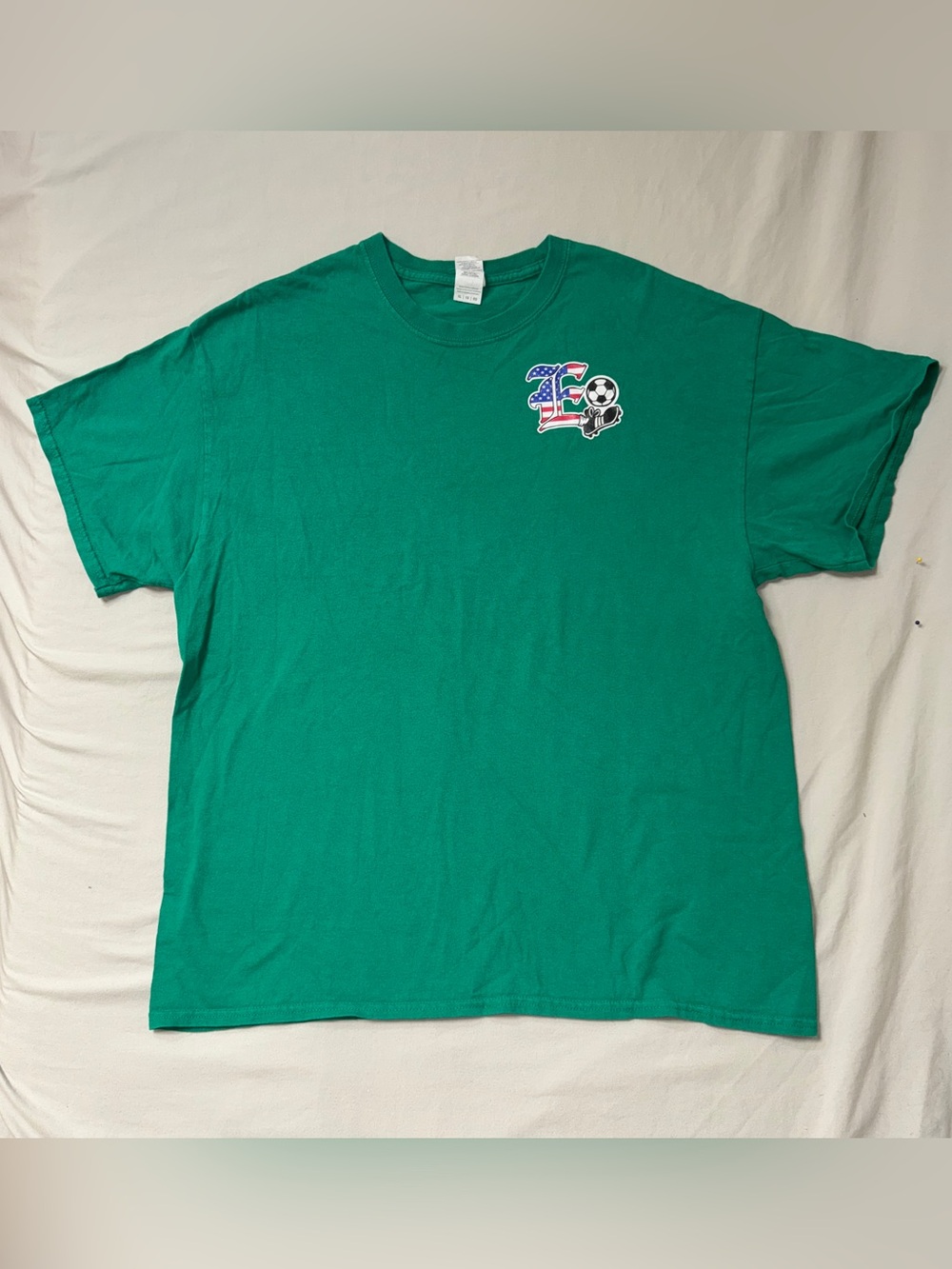 Soccer Shirt Mens XLarge Green Football Short Sleeve Comfortable Summer Sport
